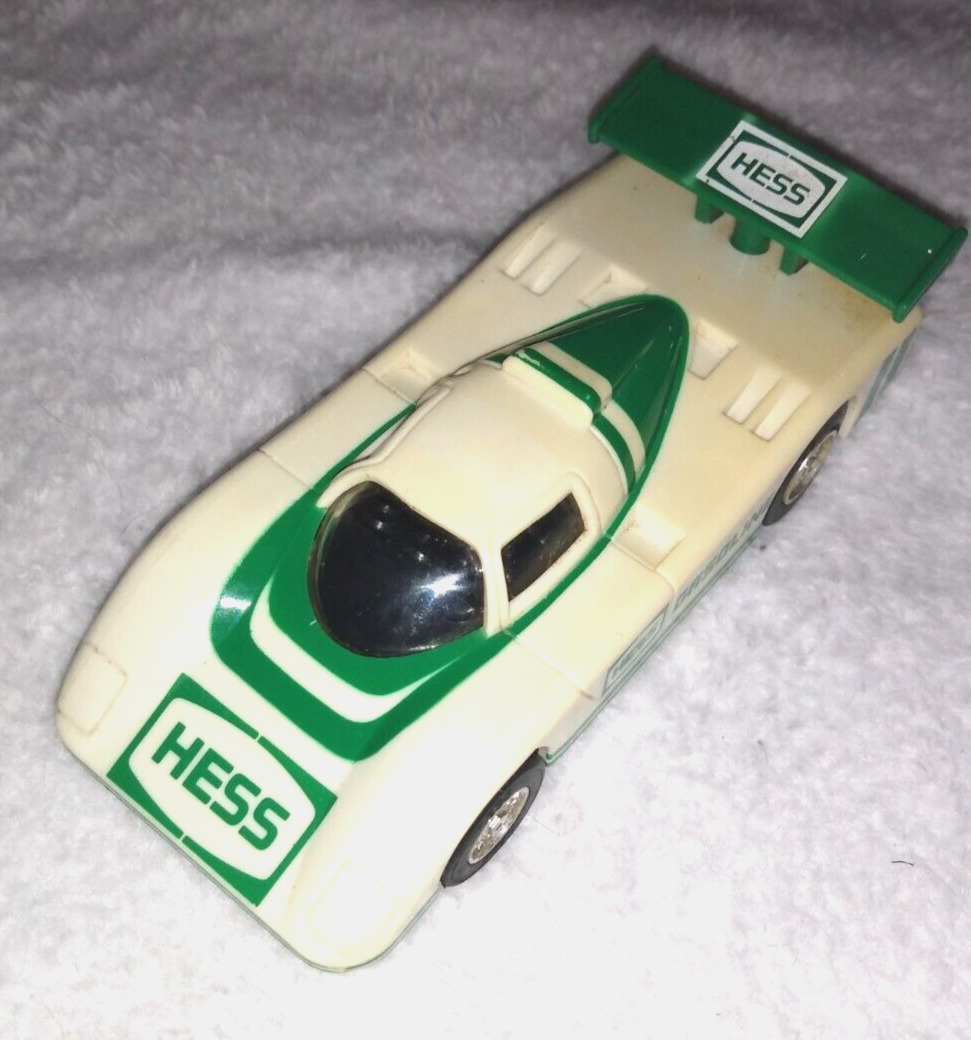 Vintage 1988 Hess Gas & Oil White and Green Race Car