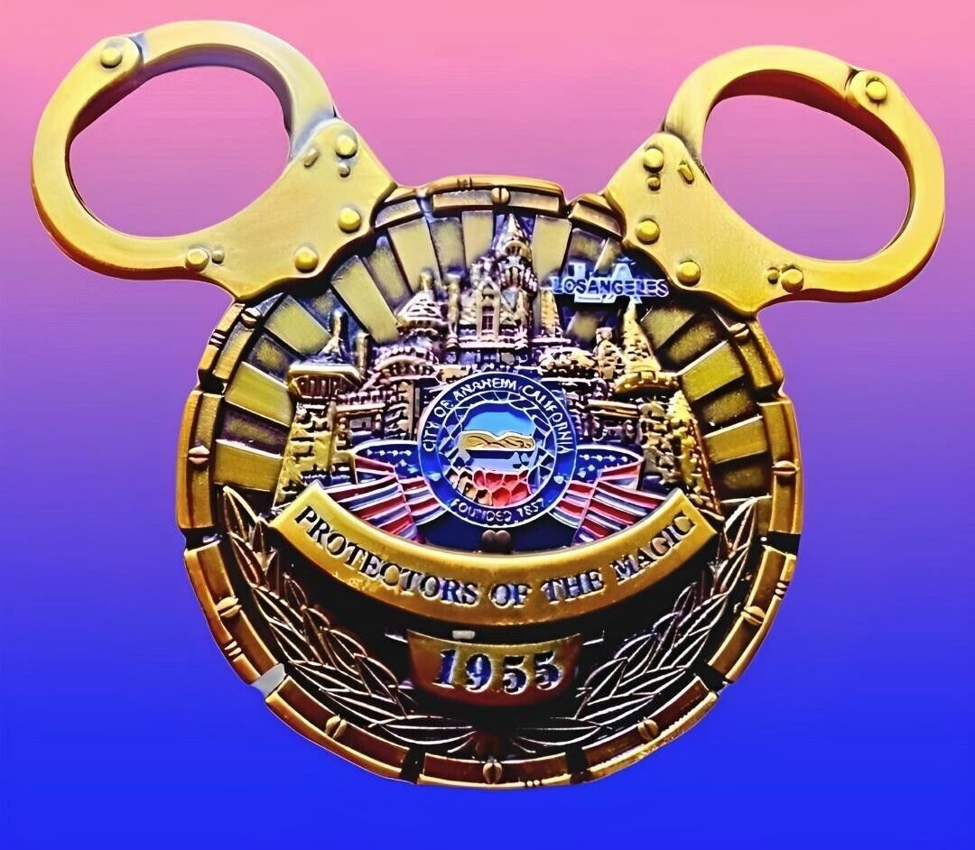 🔥US Secret Service Disneyland Gold Maroon LA Field Office Mickey Challenge Coin