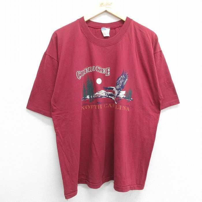 Xl/Used Short Sleeve Vintage T-Shirt Men\'S 90S North Carolina Eagle Large Size C