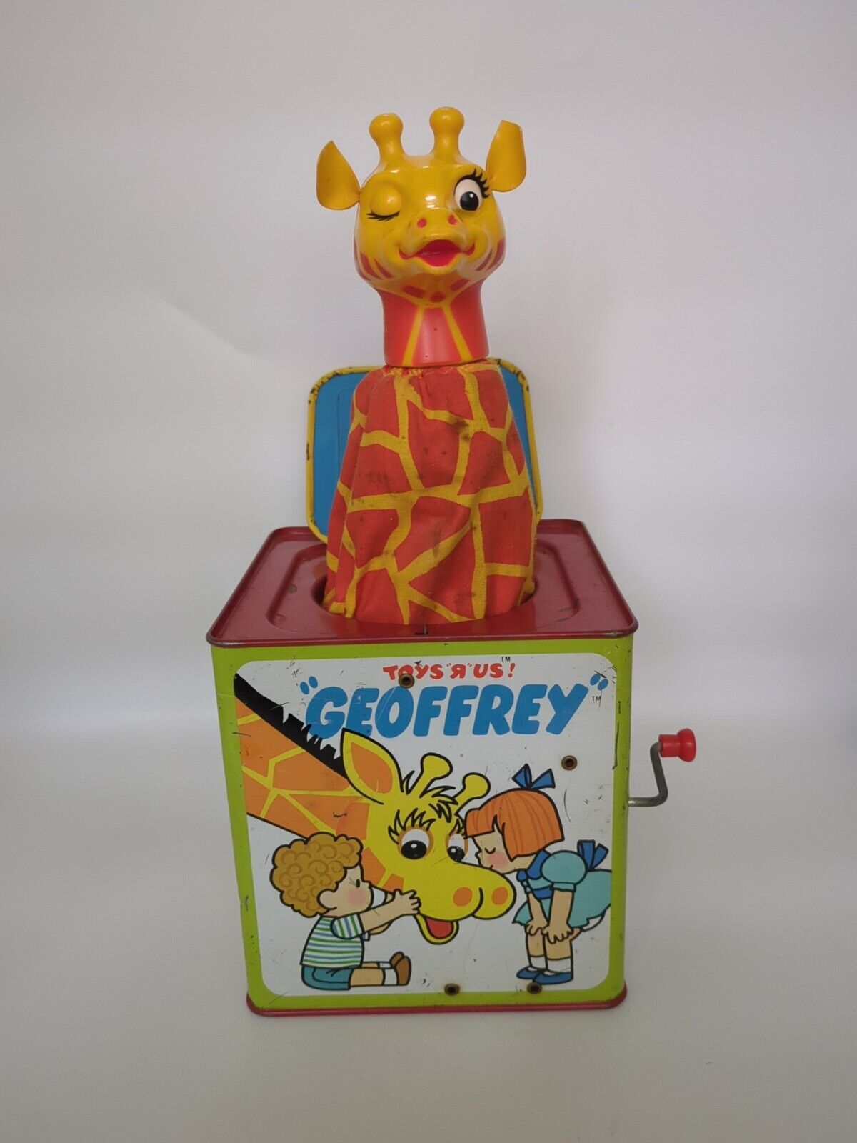 Vintage Toys R Us Winking Geoffrey Musical Jack in the Box 1973 - Tested