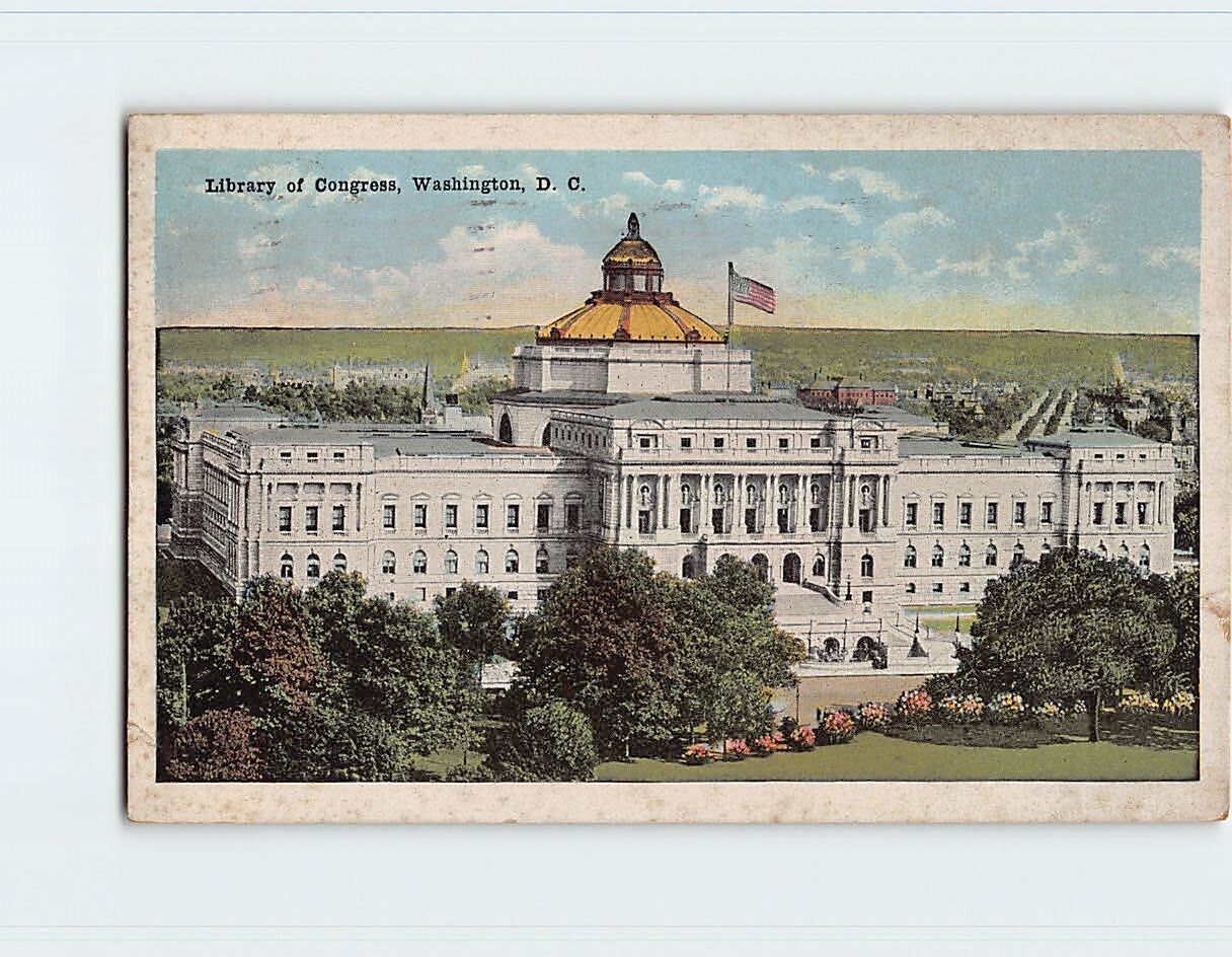 Postcard Library of Congress, Washington, District of Columbia