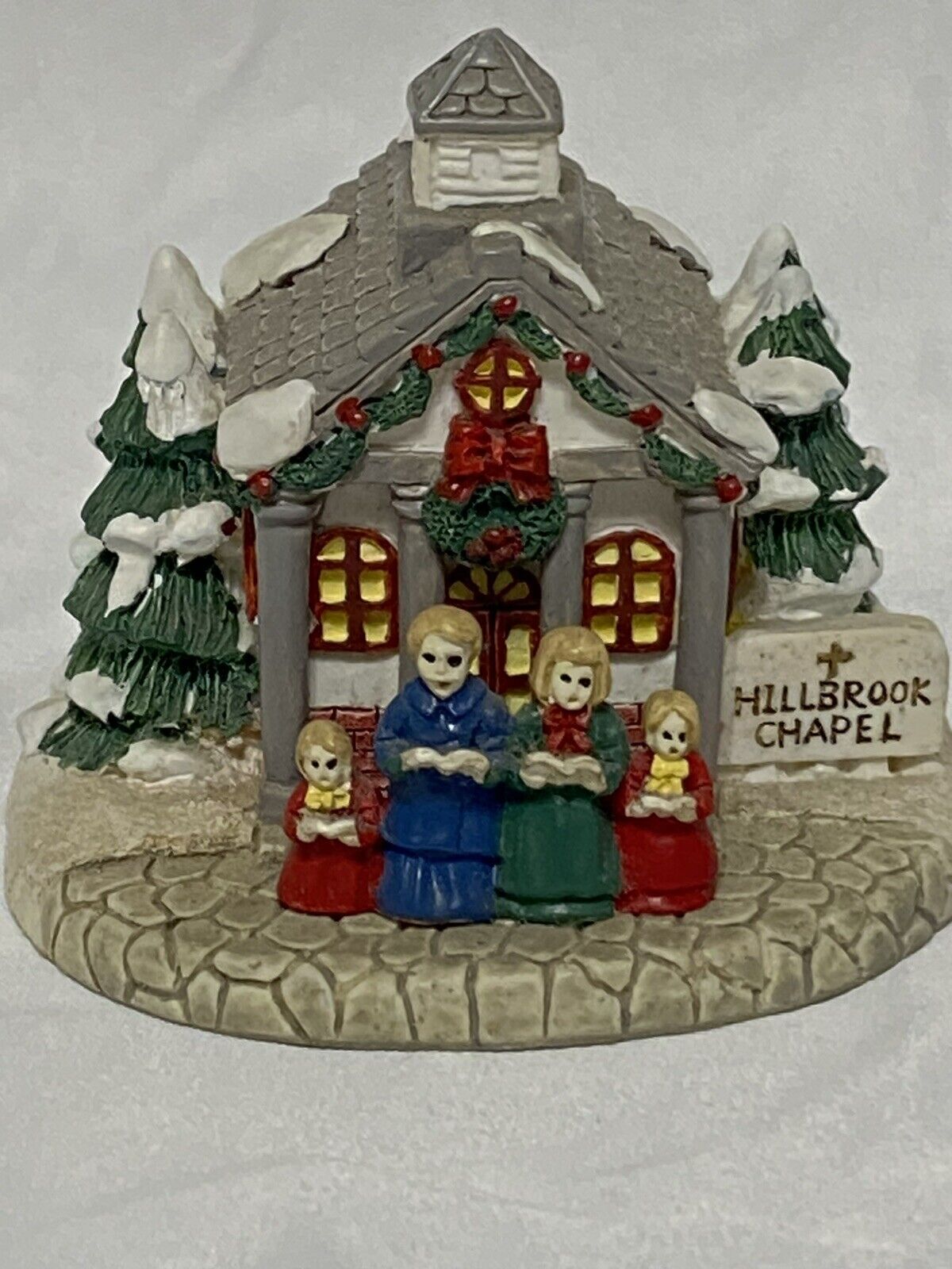 1993 Crystal Falls Village Mini Christmas Village Hillbrook Chapel 2.5”