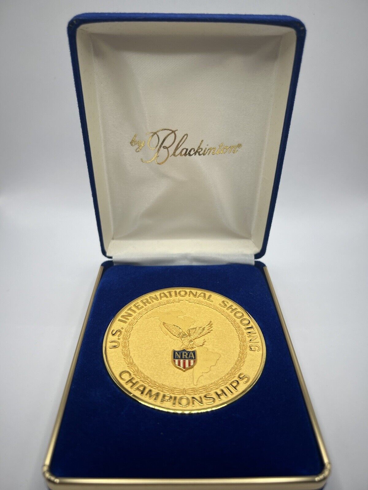 NRA US International Shooting Championships Gold Medallion Cased by Blackinton