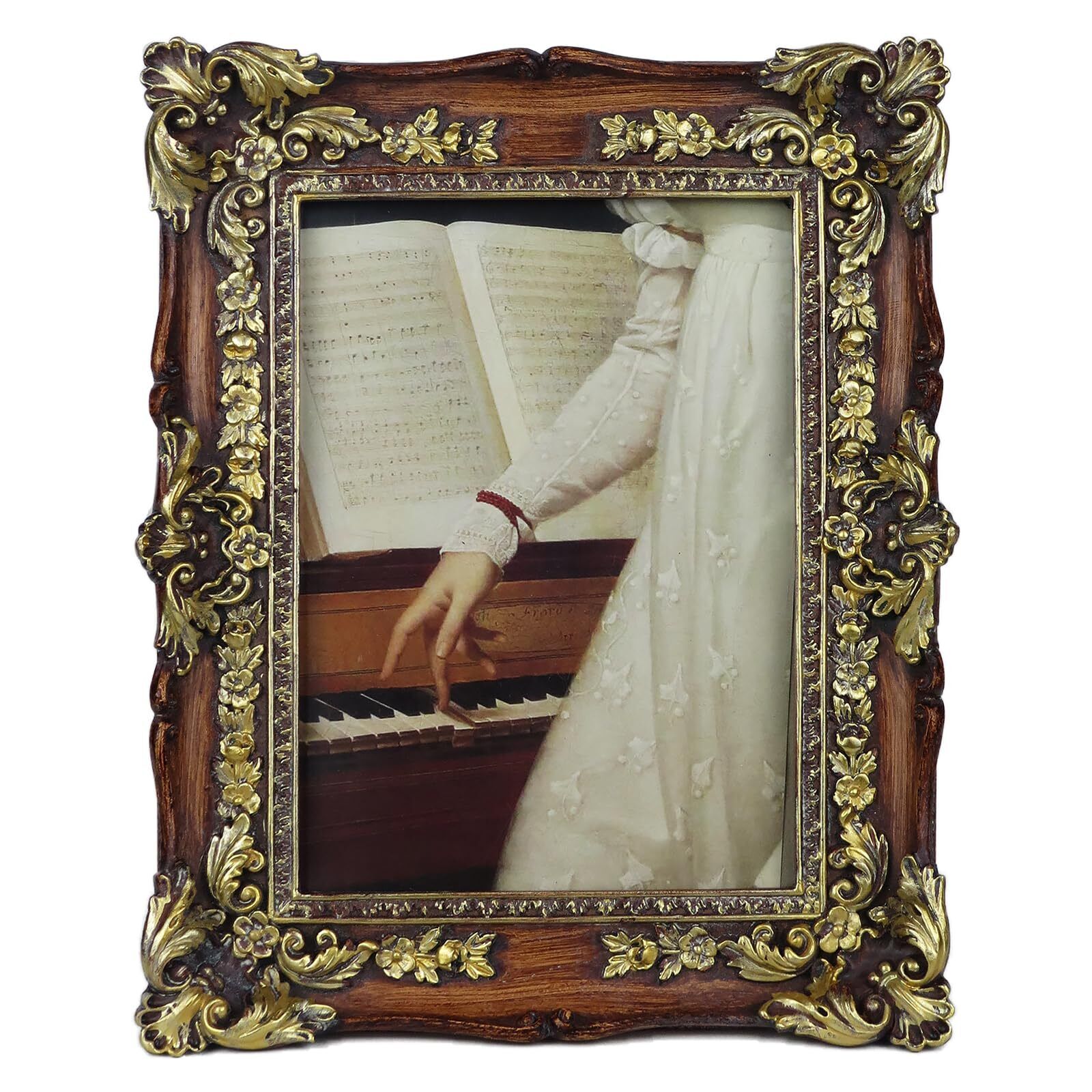 5x7 Antique Frame with Ornate Vintage Carved Decor Luxury Baroque Picture Fr