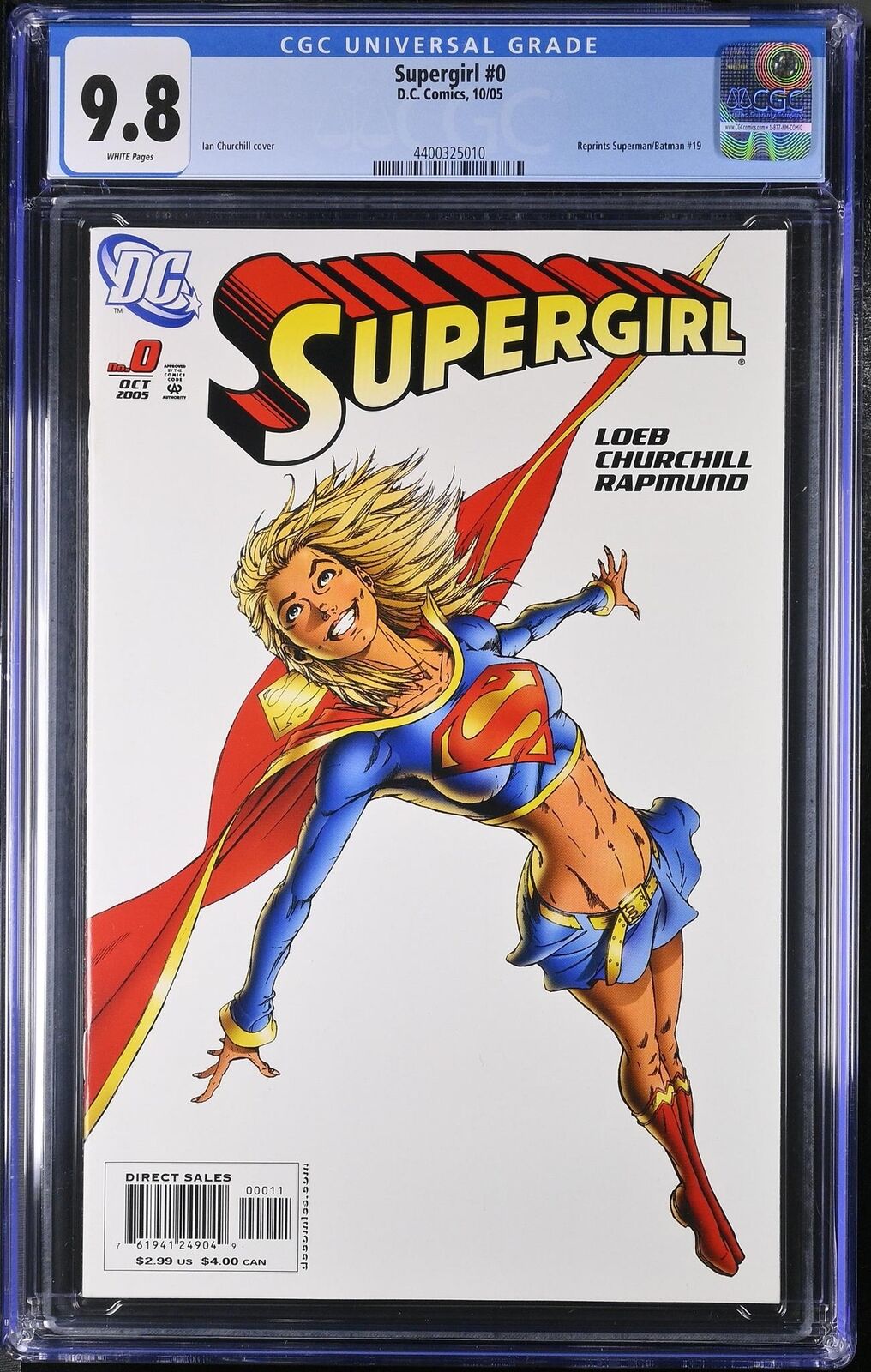 Supergirl 0 CGC 9.8 2005 4400325010 Superman/Batman Reprint #19