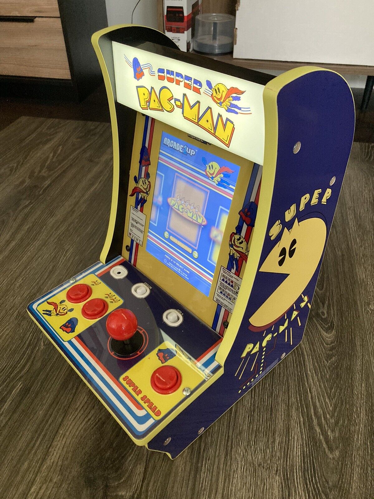 Arcade 1Up Super Pac-Man Countercade 4 Games (Also Pac-Man, Rally X, Dig-Dug)