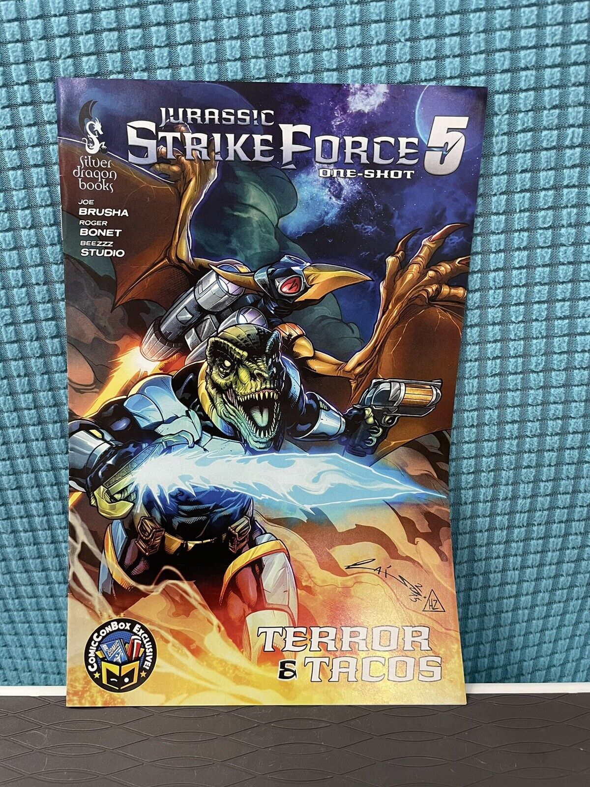 Jurassic Strike Force 5 Terror & Tacos Comic ComicCon Box Exclusive