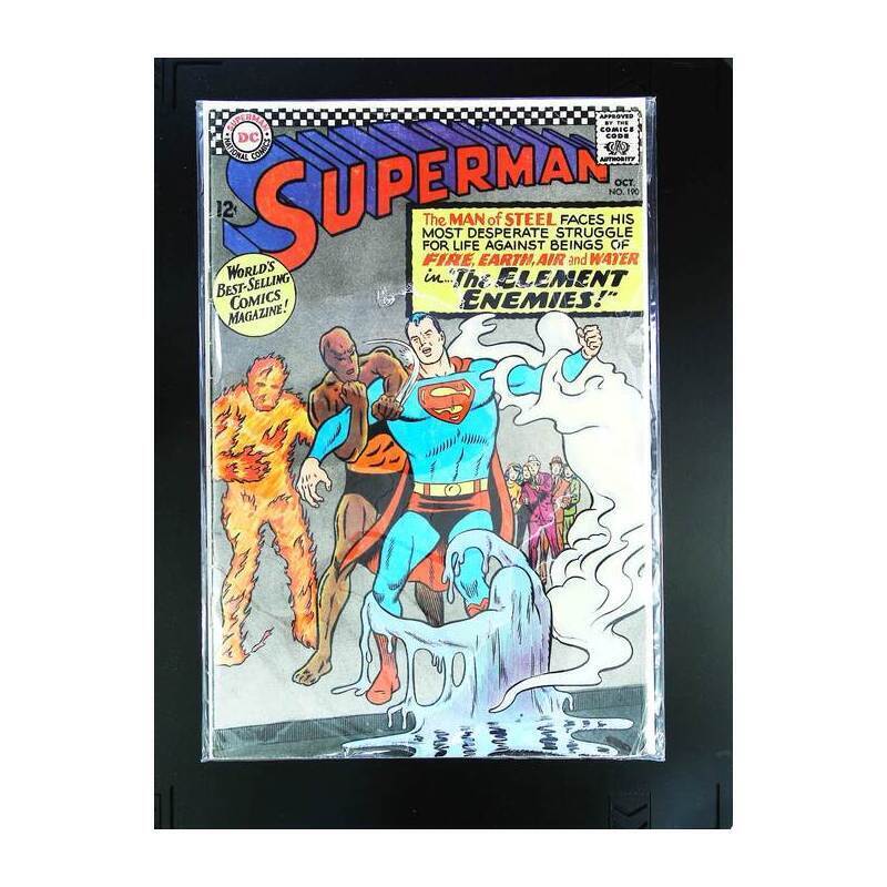 Superman #190 1939 series DC comics VG+ Full description below [p%