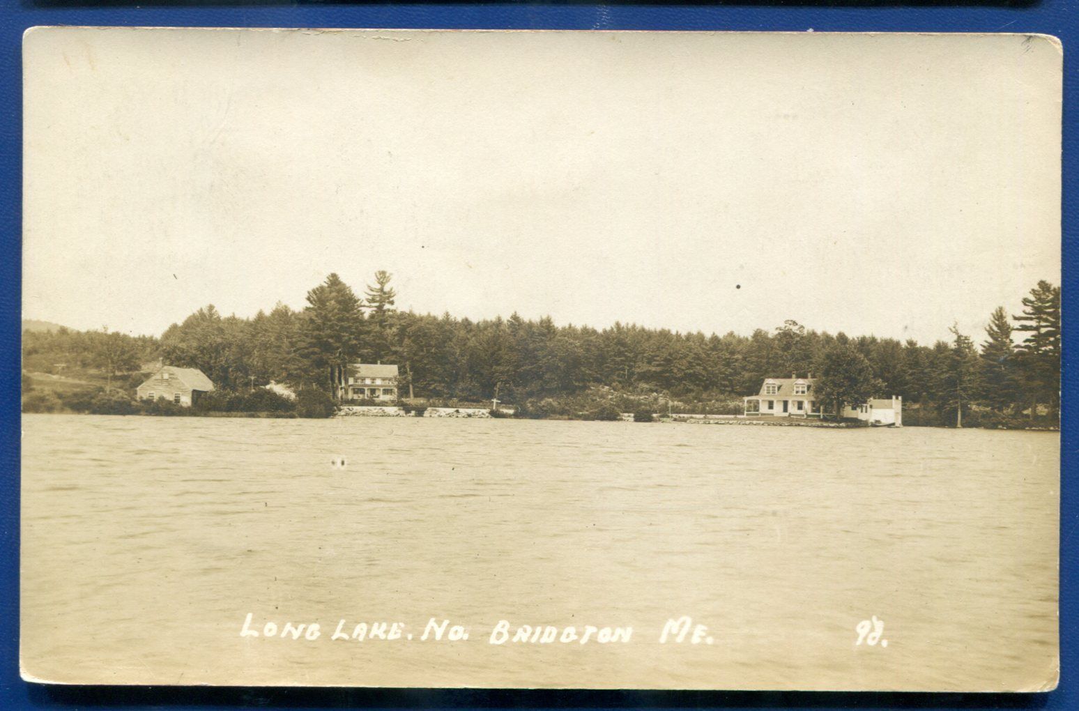 Long Lake North Bridgton Maine me real photo postcard RPPC