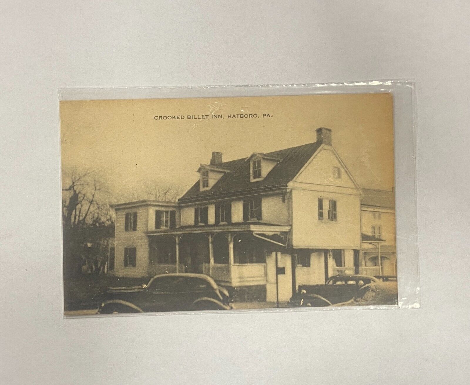 Hatboro Pennsylvania - Crooked Billet Inn RPPC Vintage Antique Postcard