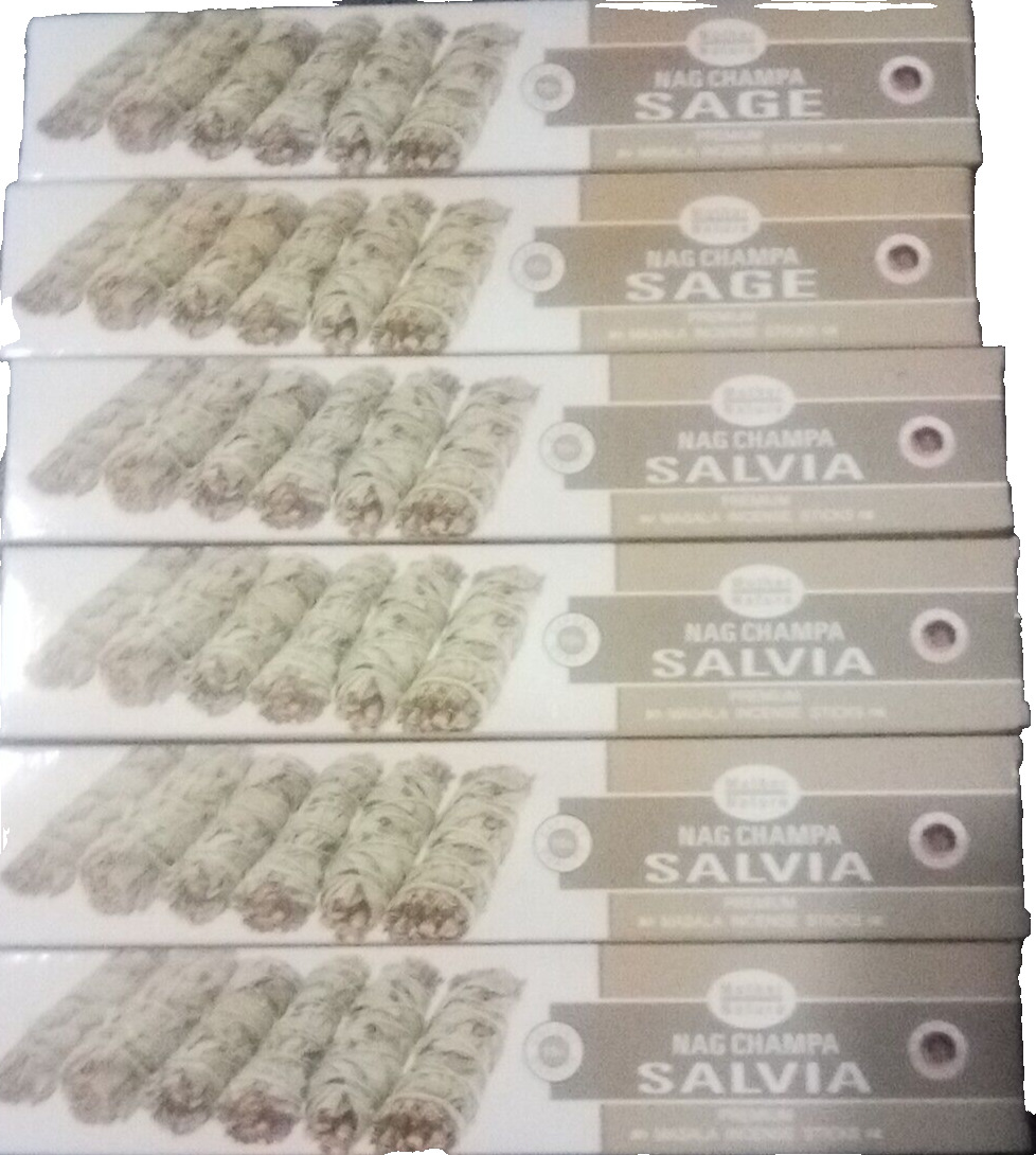 Incense stick  sage salvia 6 boxes strong cleansing peace harmony