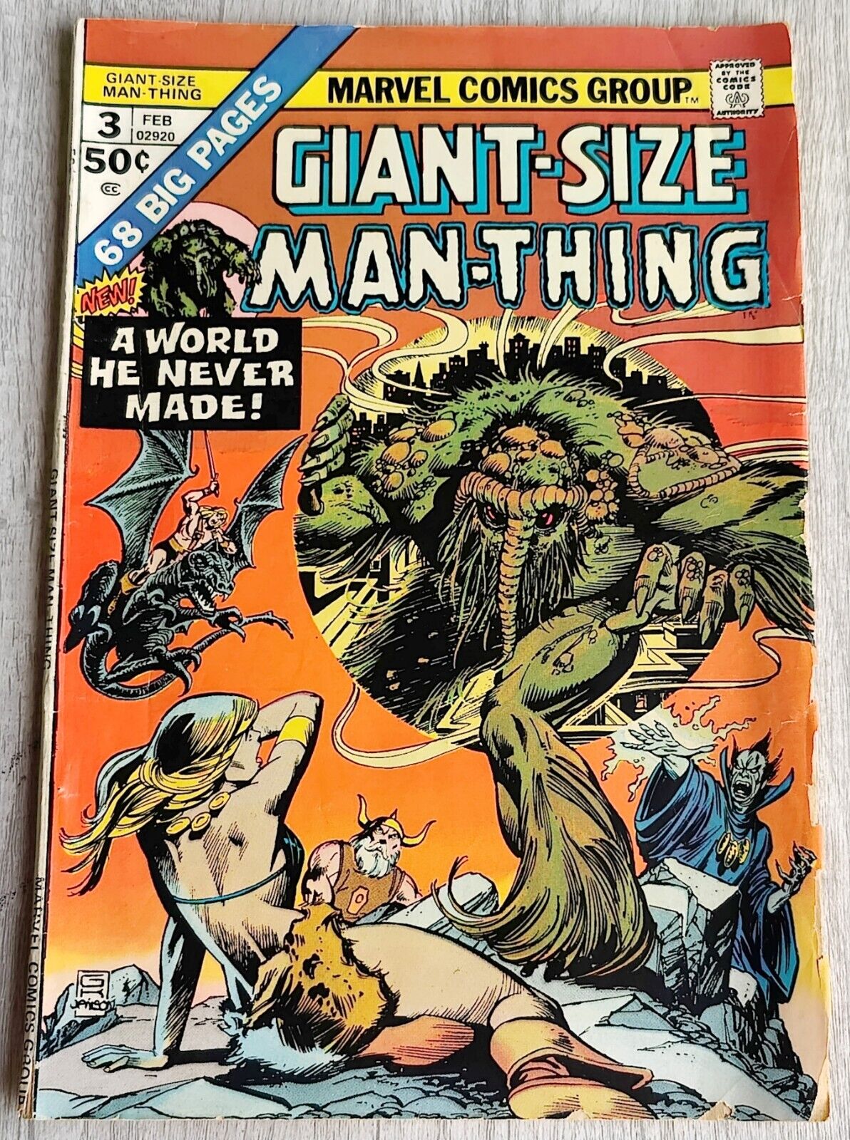 Giant-Size Man-Thing #3 - Gil Kane / John Romita Cover - Good/Very Good