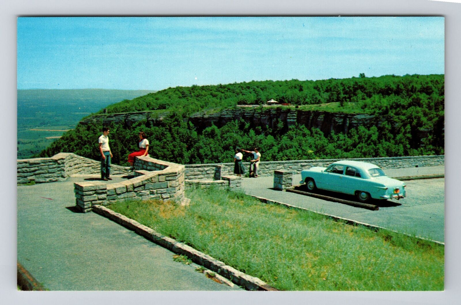 Albany NY-New York, Cliffs at thatcher Park, Vintage Postcard