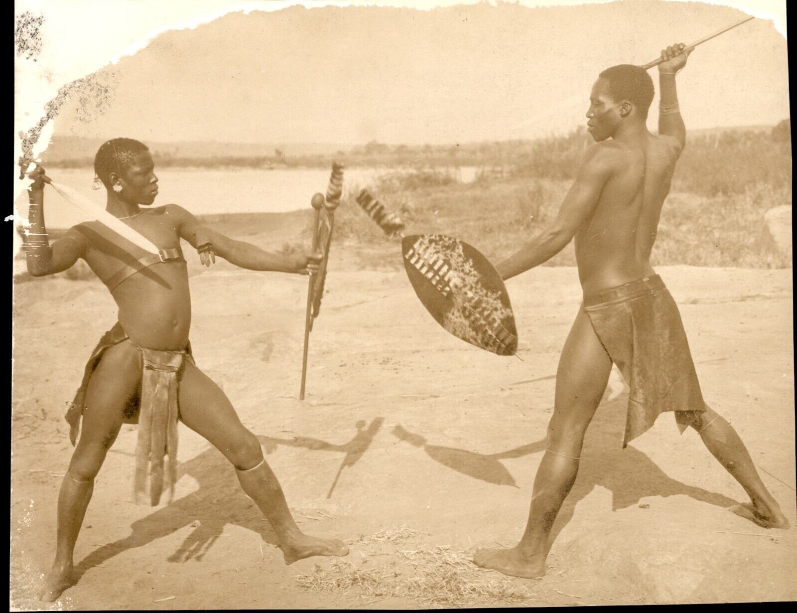GA189 Original Photo SOUTH AFRICA NATAL Zulu Warriors Ceremonial Dance Ritual