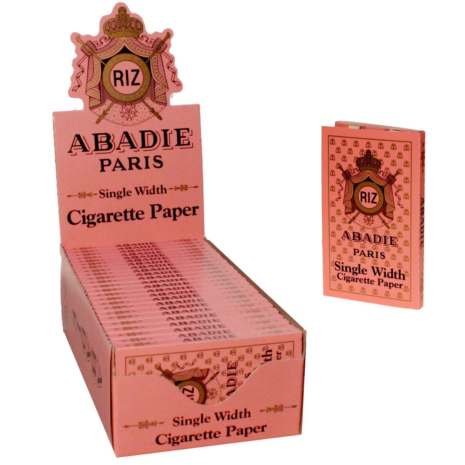 Abadie Paris Cigarette Paper Single Wide (70mm) Full Box of 24 Booklets