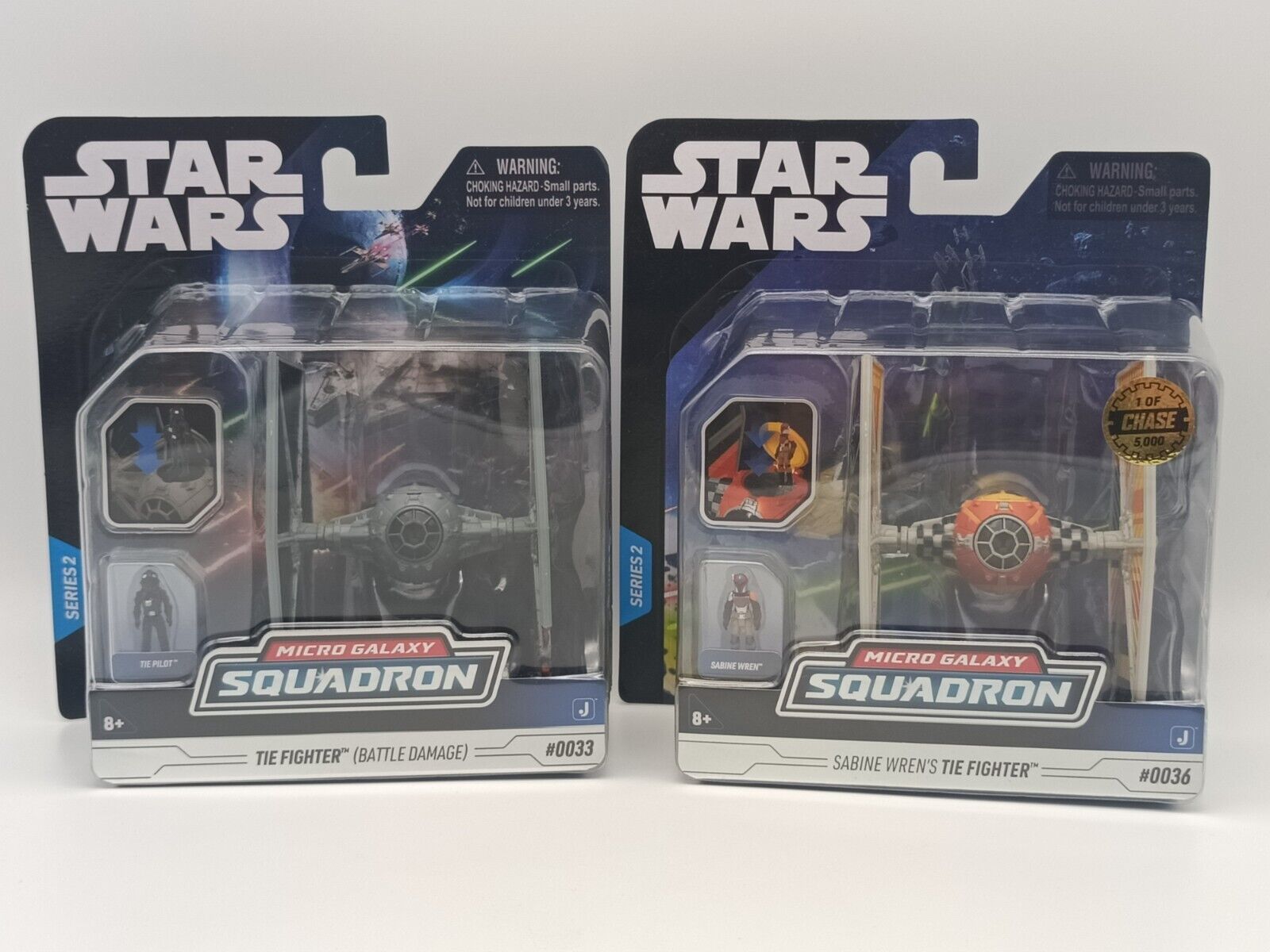 Star Wars Micro Galaxy Squadron Tie fighter and Sabine Wren 1/5000 Chase Lot