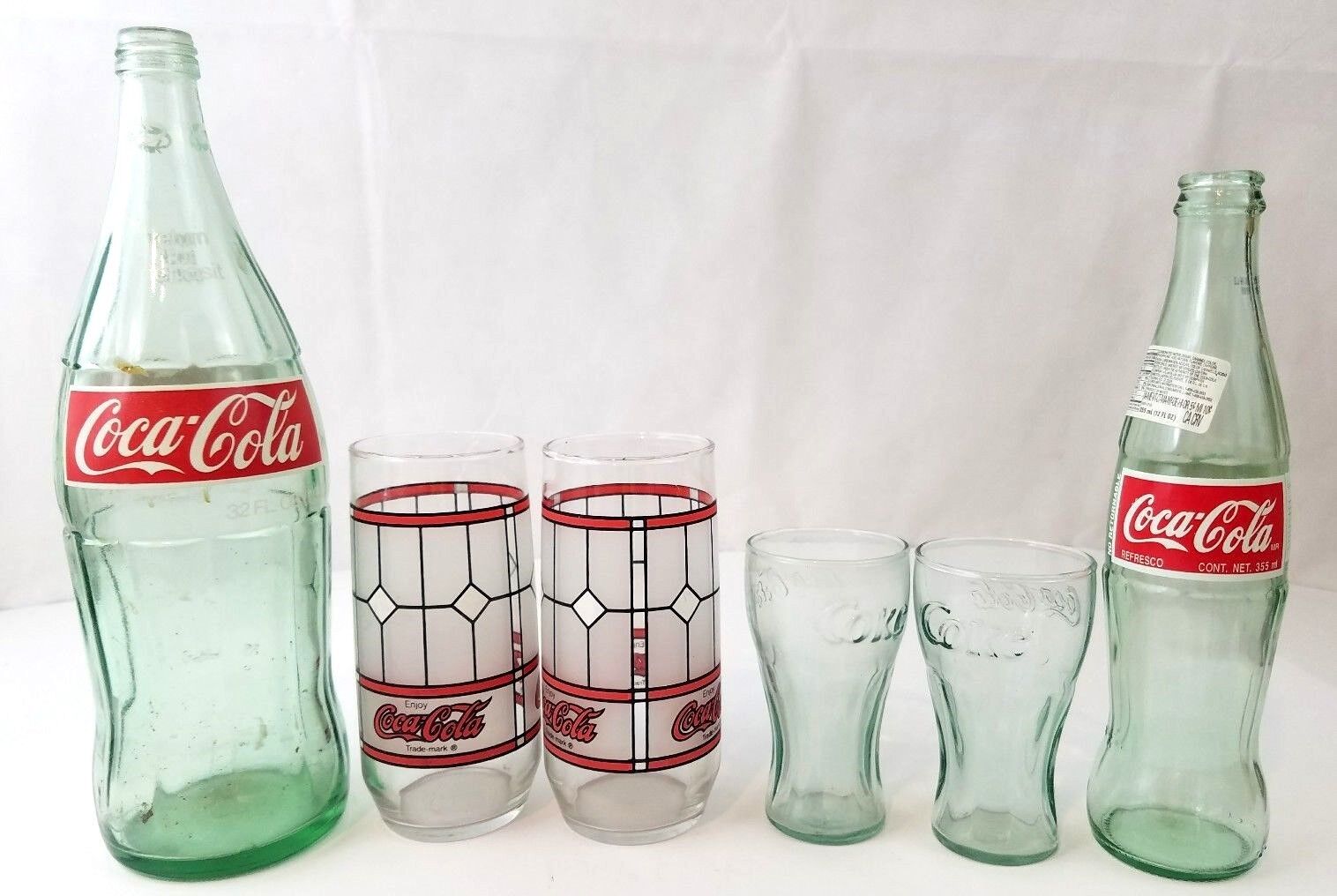 Vintage Coke Coca Cola Glass Bottles Drinking Glasses & Mini Glasses Coke Cups
