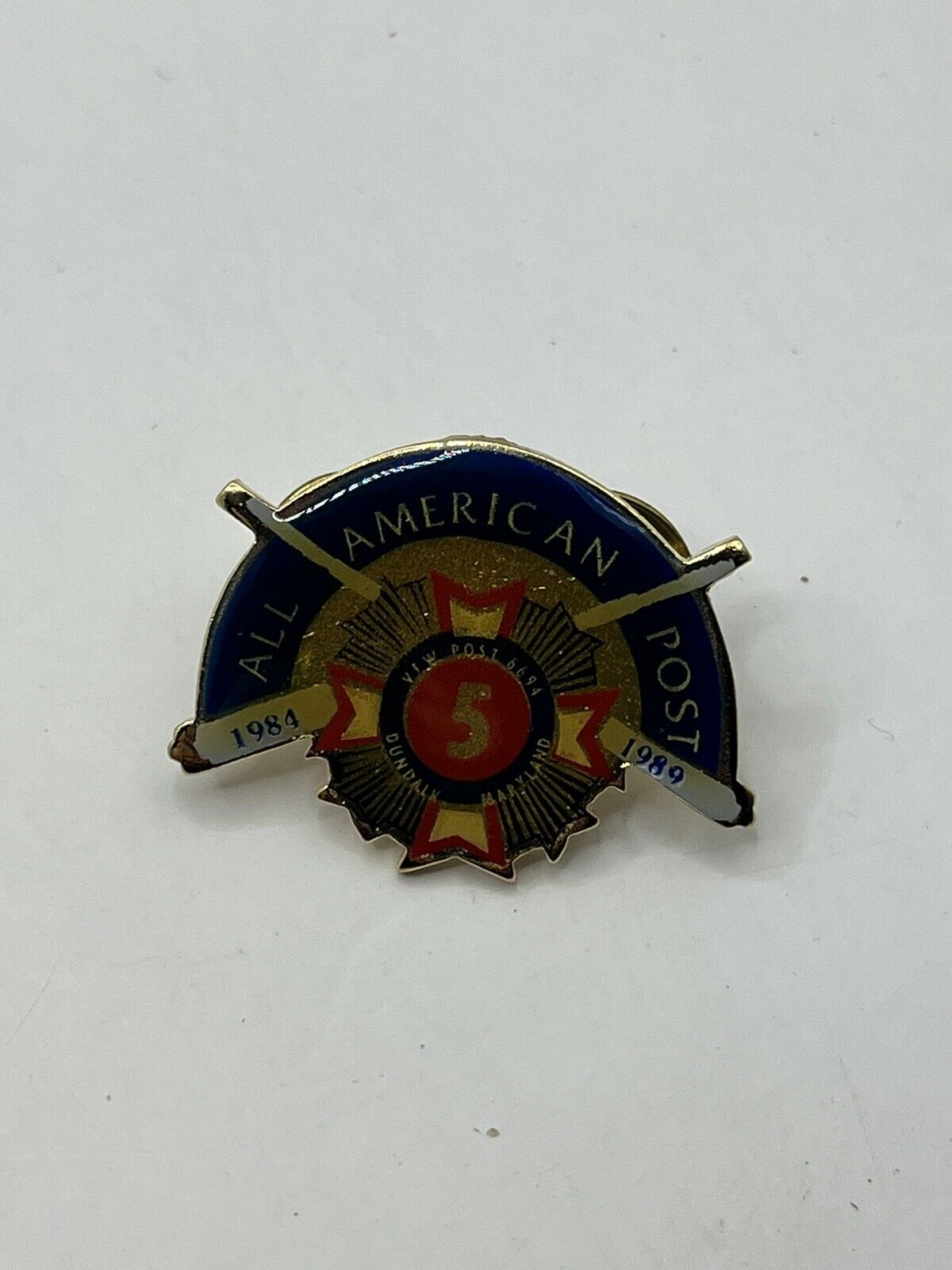 Vintage Pinback | VFW | Military | 1980s | VFW Post | Dundalk Maryland | Collect