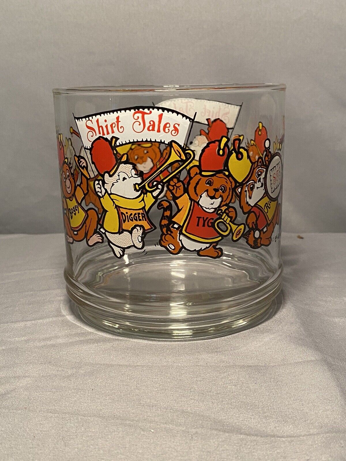 Vintage 1980's Shirt Tales Glass Bowl Candy Dish No Lid