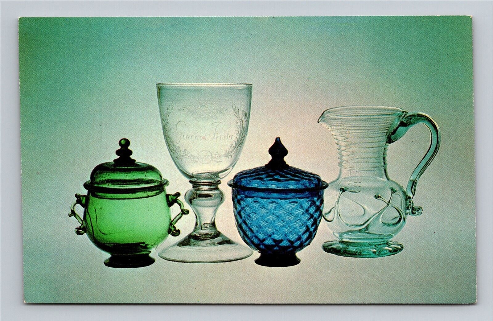 NY The Corning Museum of Glass Center Antique American Glass Vtg Postcard Unused