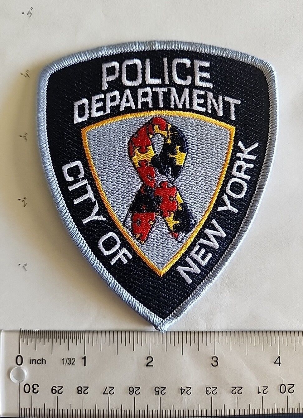 City Of NEW YORK POLICE DEPARTMENT PATCH ~ AUTISM AWARENESS PATCH~ NYPD NEW