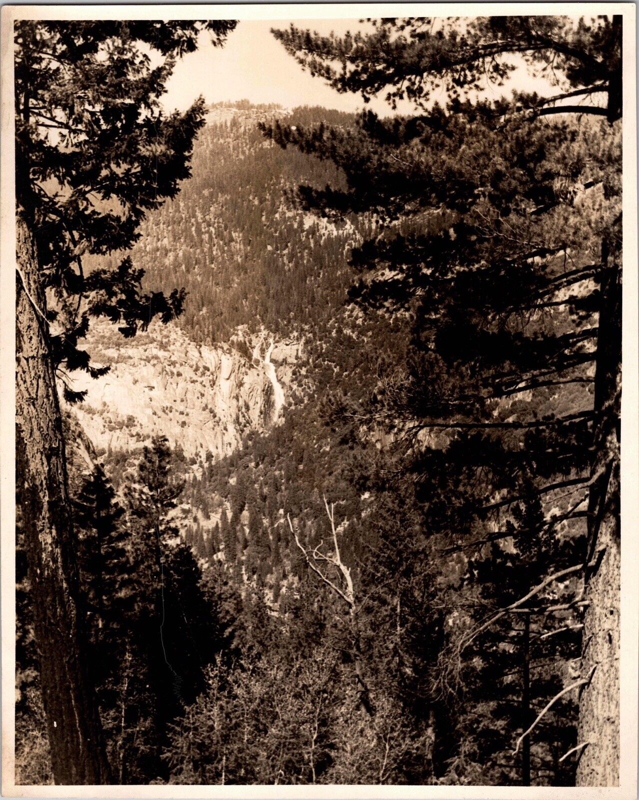 c1940 Aerial View Of Cascade Falls Yosemite National Park California CA Photo