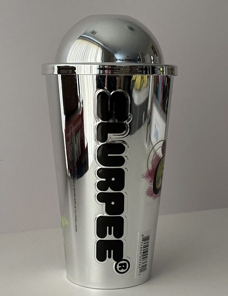 Limited Edition 7-11 Chrome Silver Plastic Slurpee Reusable Cup 