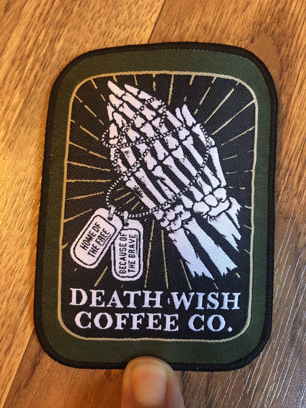 Death Wish Coffee Patch Home Of The Free Because Of The Brave Veterans Army