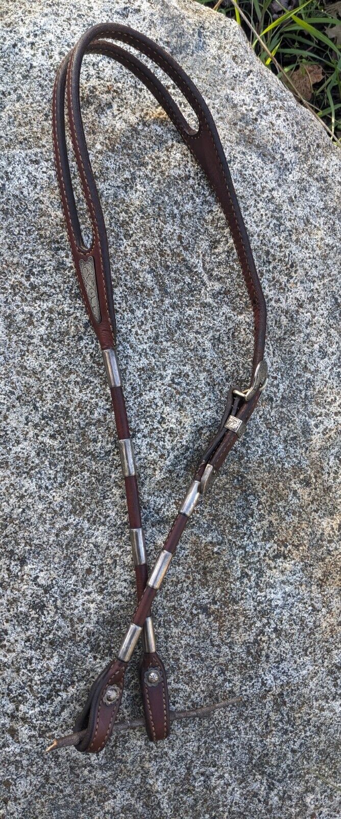 Absolutely Stunning Sterling Silver Vintage Poco Lena Ferrule Headstall