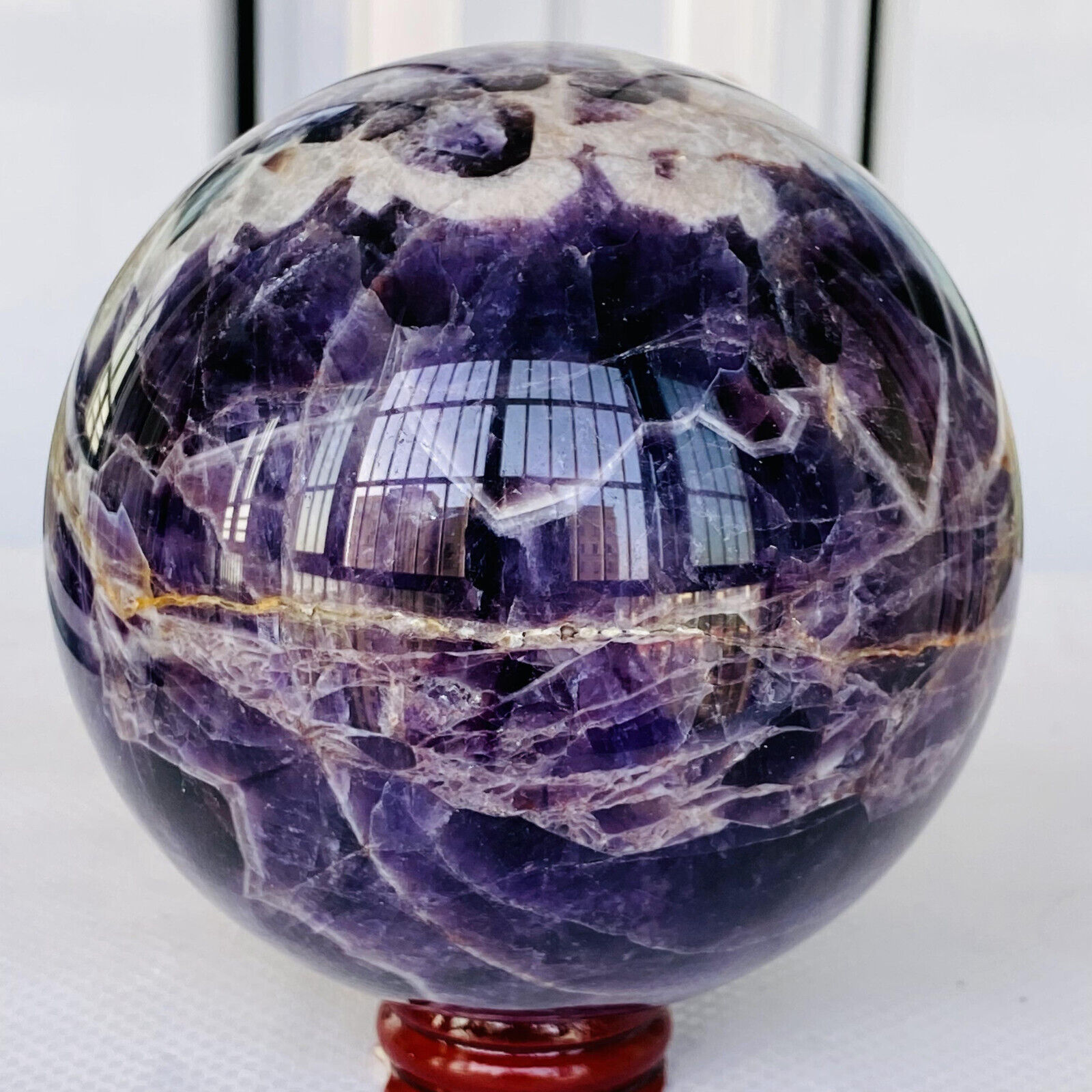 1660g Natural Dreamy Amethyst Sphere Quartz Crystal Ball Healing
