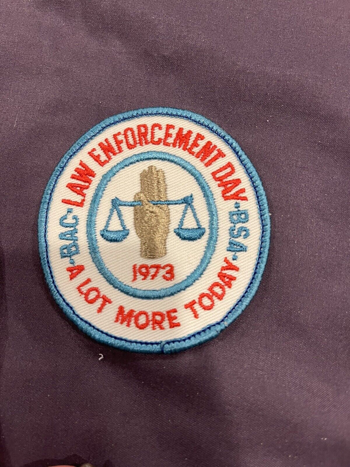 Boy Scouts-  1973 BAC BSA Law Enforcement Day patch
