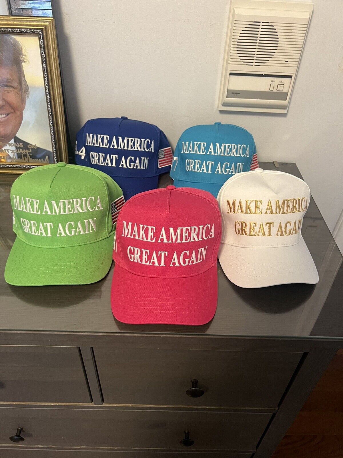 RARE MAGA LOT Cap 45-47 Authentic official Trump 2024 campaign gear CaliFame Hat
