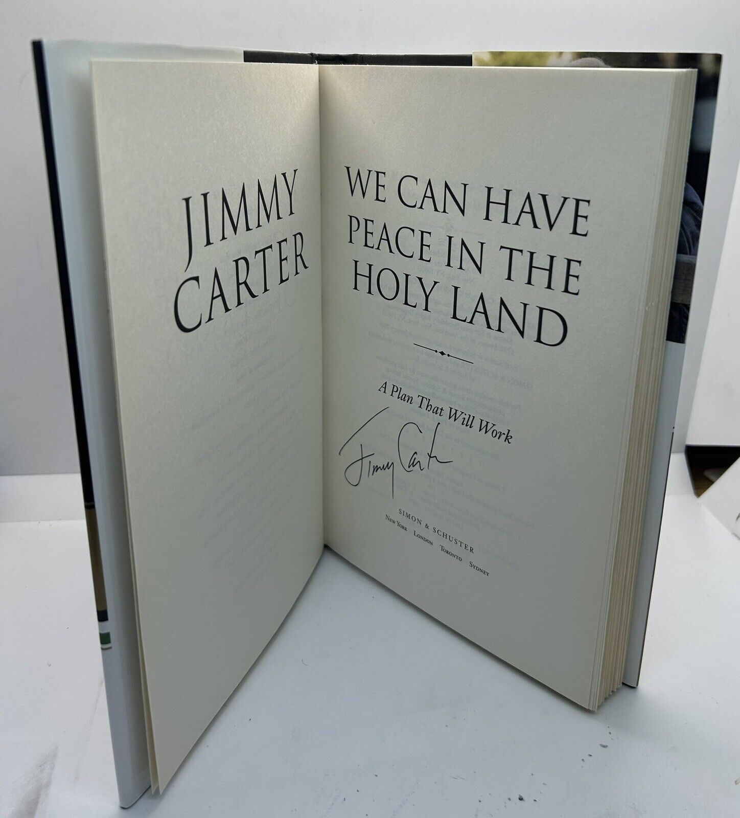 Jimmy Carter Signed We Can Have Peace In The Holy Land HC Book Autographed POTUS