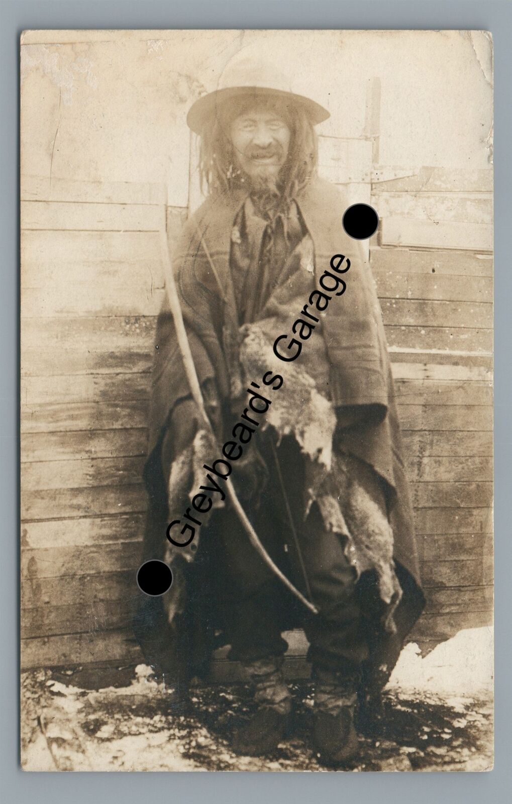 RPPC MOUNTAIN MAN Trapper WHITEHORSE YK Yukon Territory Real Photo Postcard
