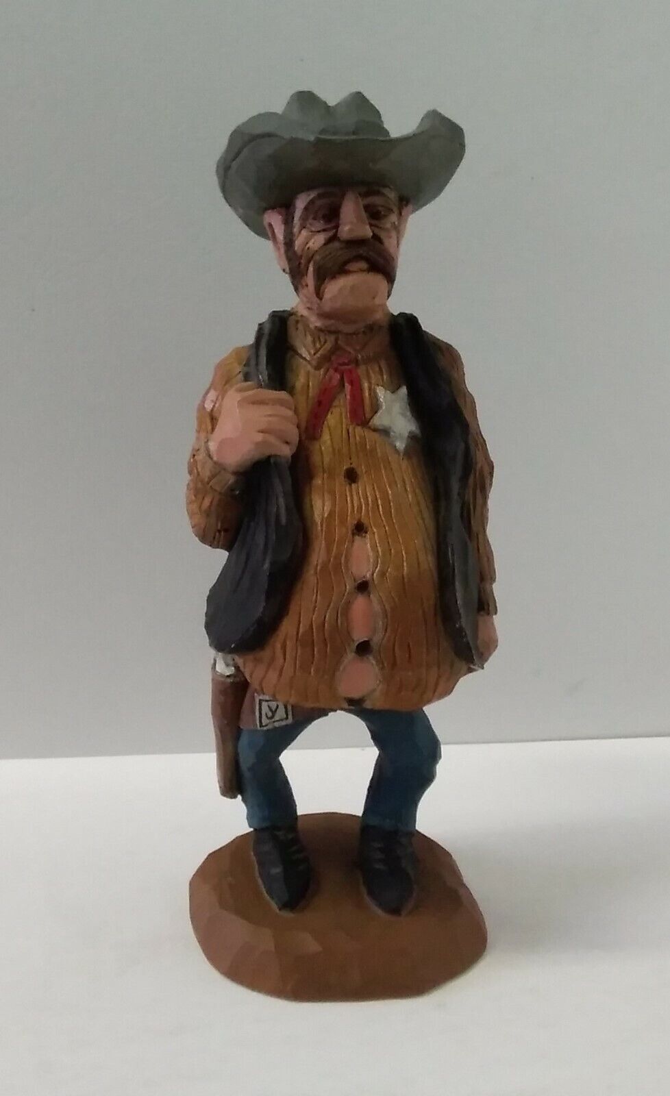 J. Vincent Western Cowboy Sheriff Gunslinger Statue Figurine 10.5 inches tall