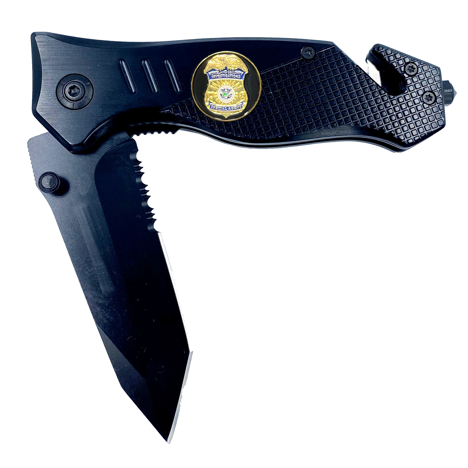 HSI Special Agent collectible 3-in-1 Police Tactical Rescue knife tool with Seat