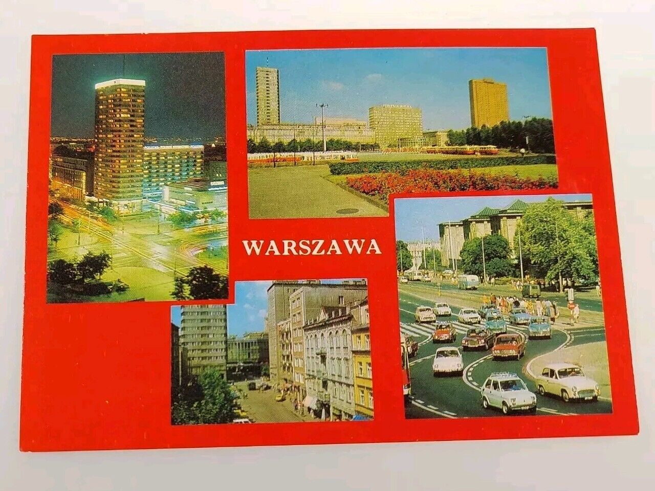 Warszawa (Warsaw Poland) 4 Views Postcard 2