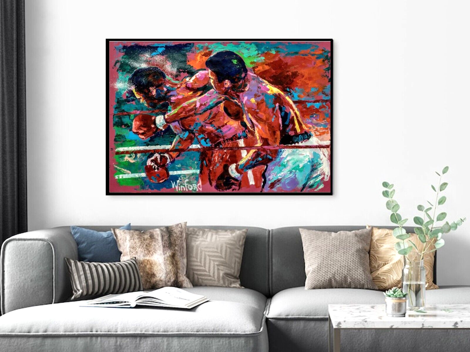 Sale Muhamad Ali Foreman Rumble Textured 36 X 24 Canvas Giclee Framed795 Now 245