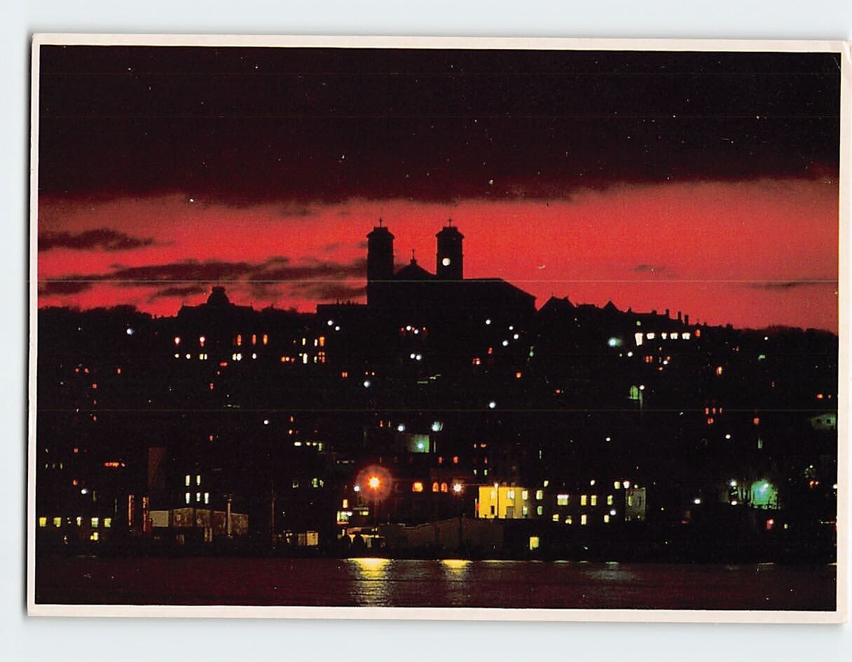 Postcard St. John\'s at dusk, as seen from Southside, St. John\'s, Canada