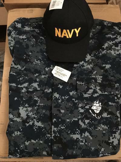 Lot of (5) New Surplus Ball Cap U.S. Navy Issue One Size Adjustable, Collectible