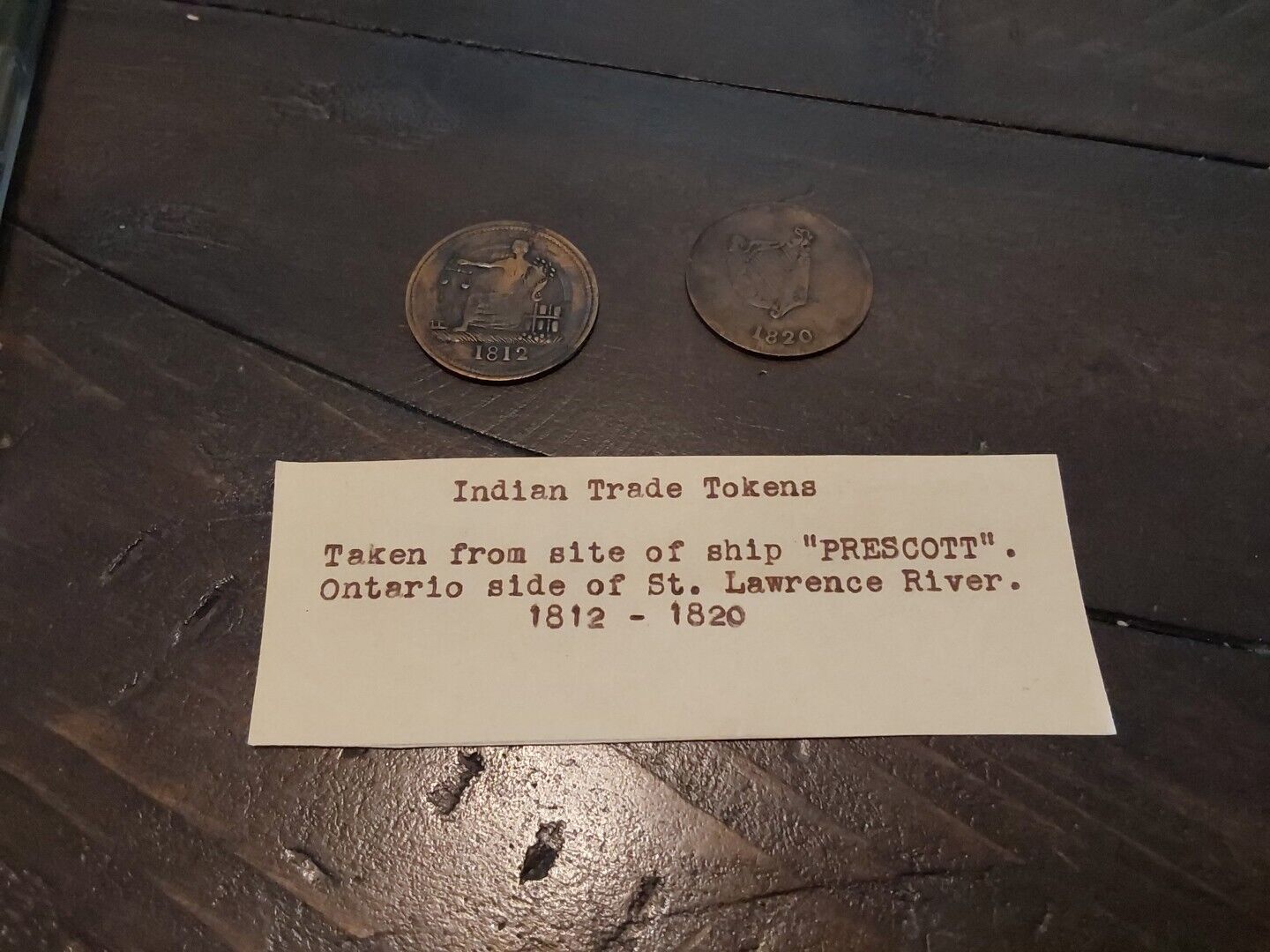 1800s Indian Trade Tokens from Shipwreck \