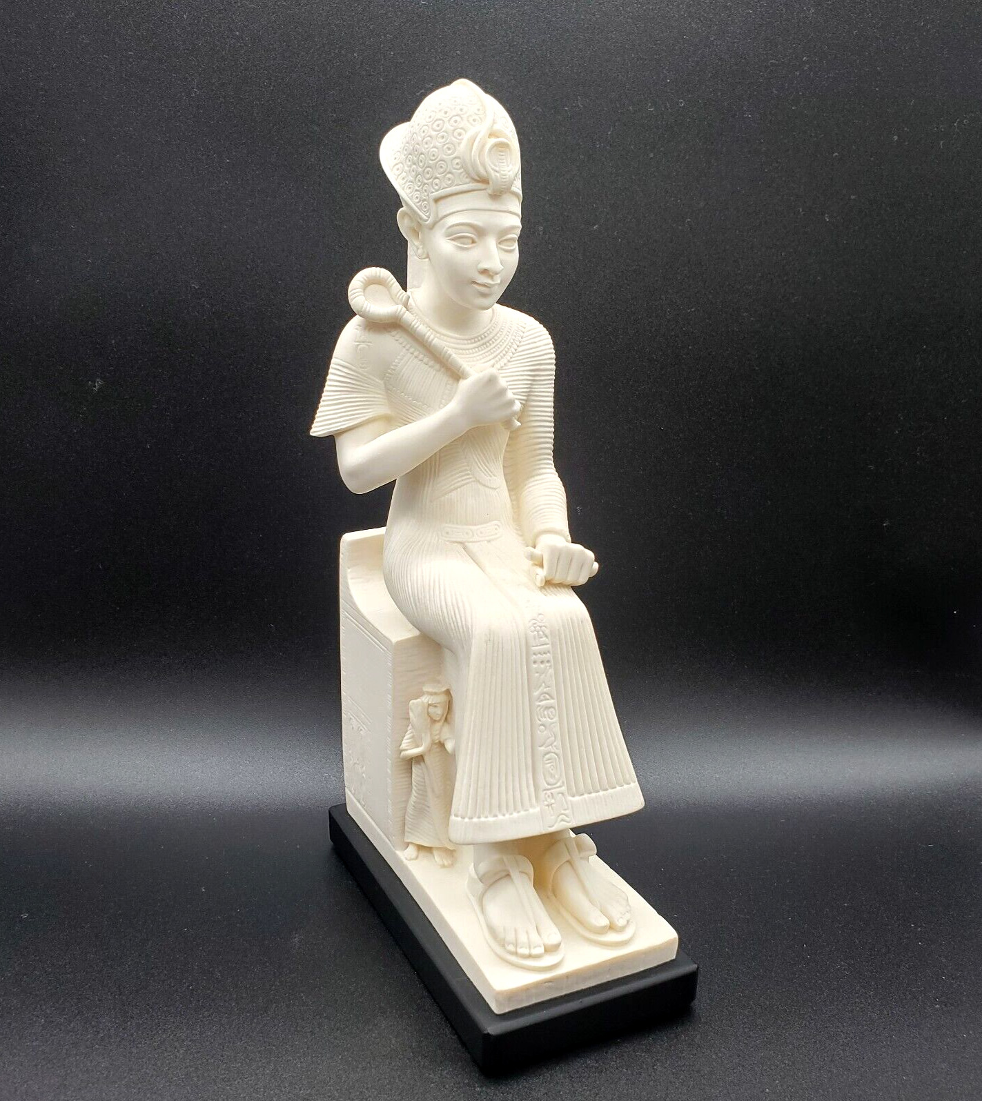 Egyptian Pharaoh Statue King Ramses II Seated Made In Italy 8