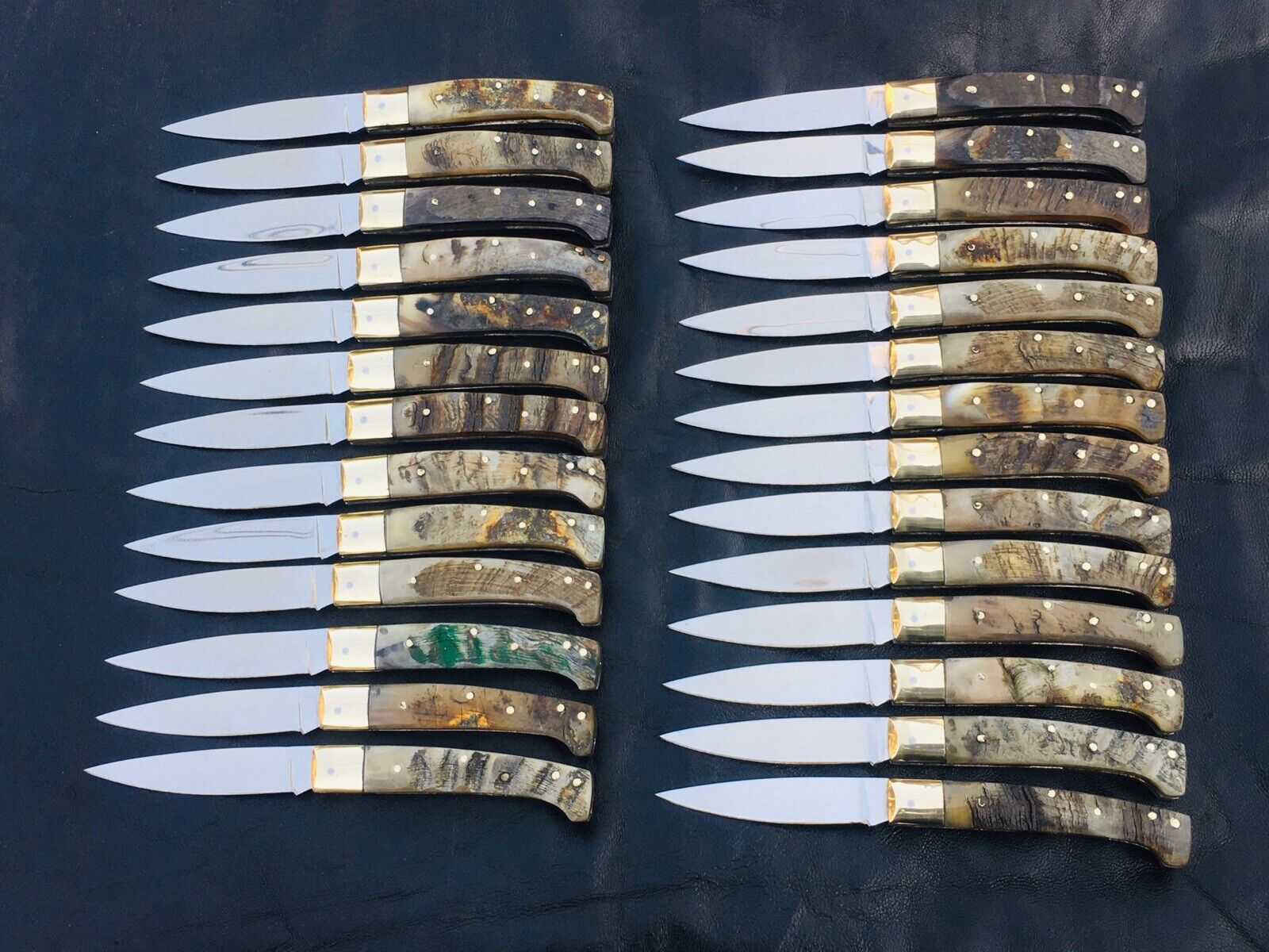 Lot Of 30 | BS-1985 | HandMade Stainless Pattada Folding Ram Horn italian KNIFE