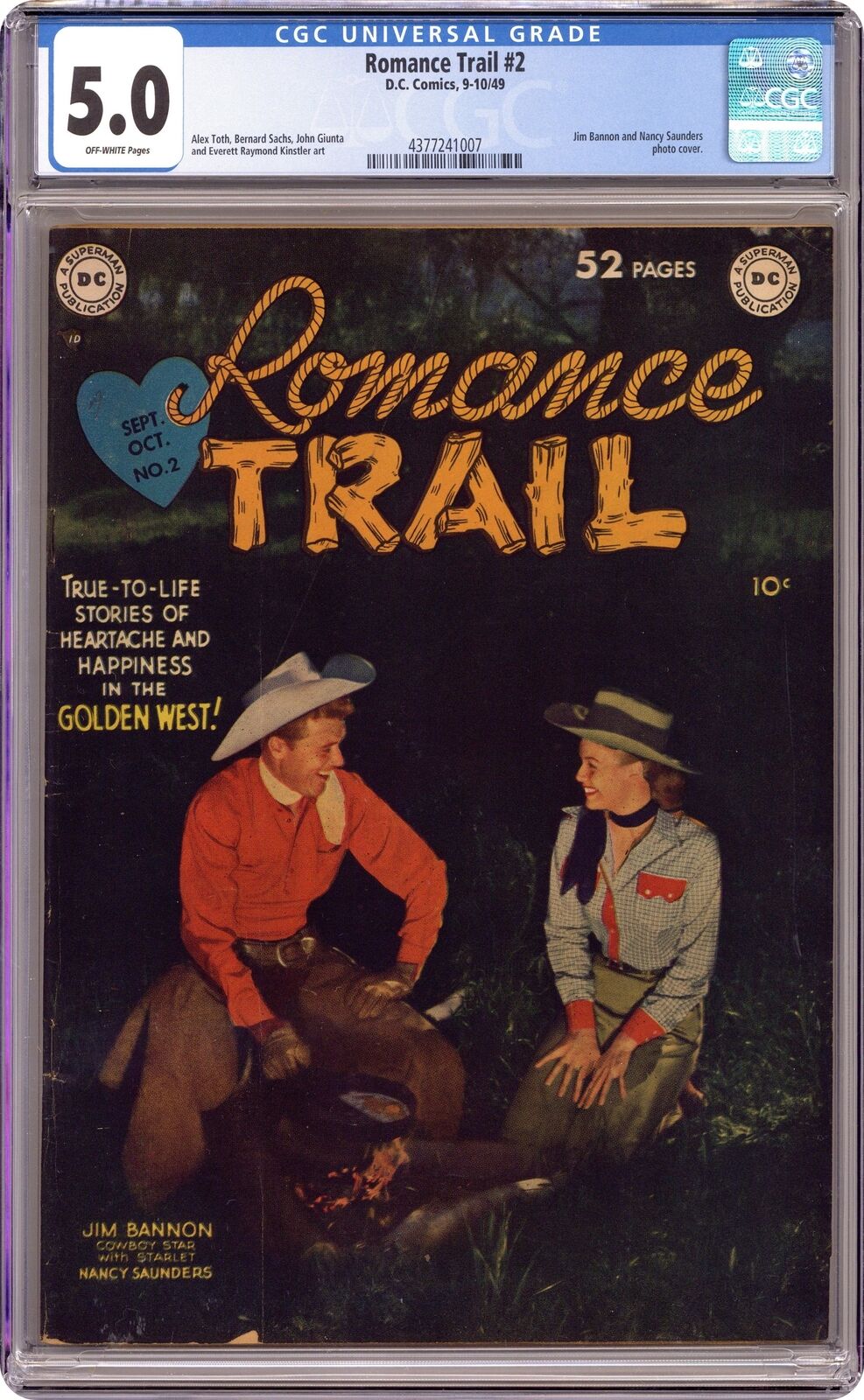 Romance Trail #2 CGC 5.0 1949 4377241007