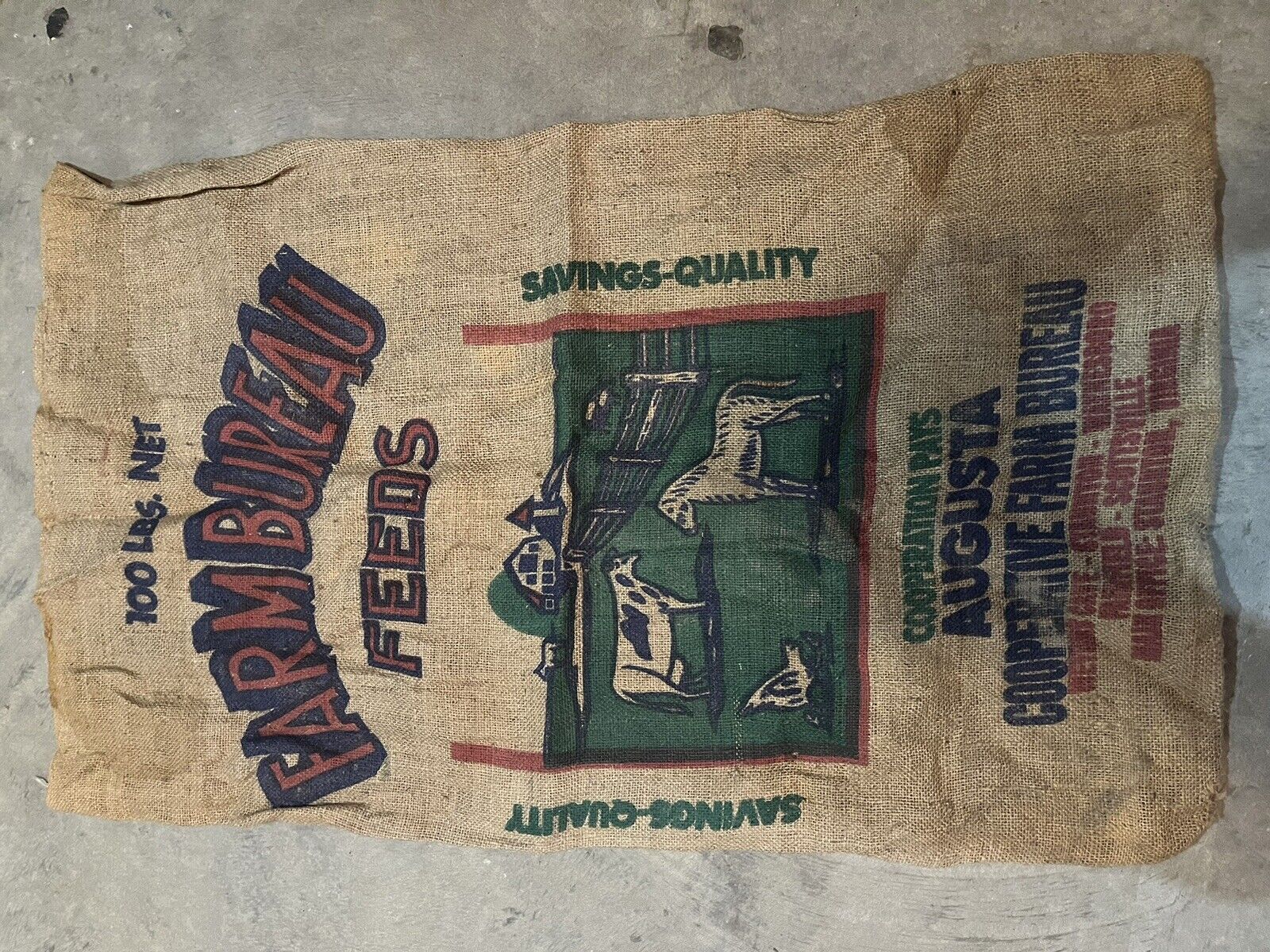 vintage burlap feed sack
