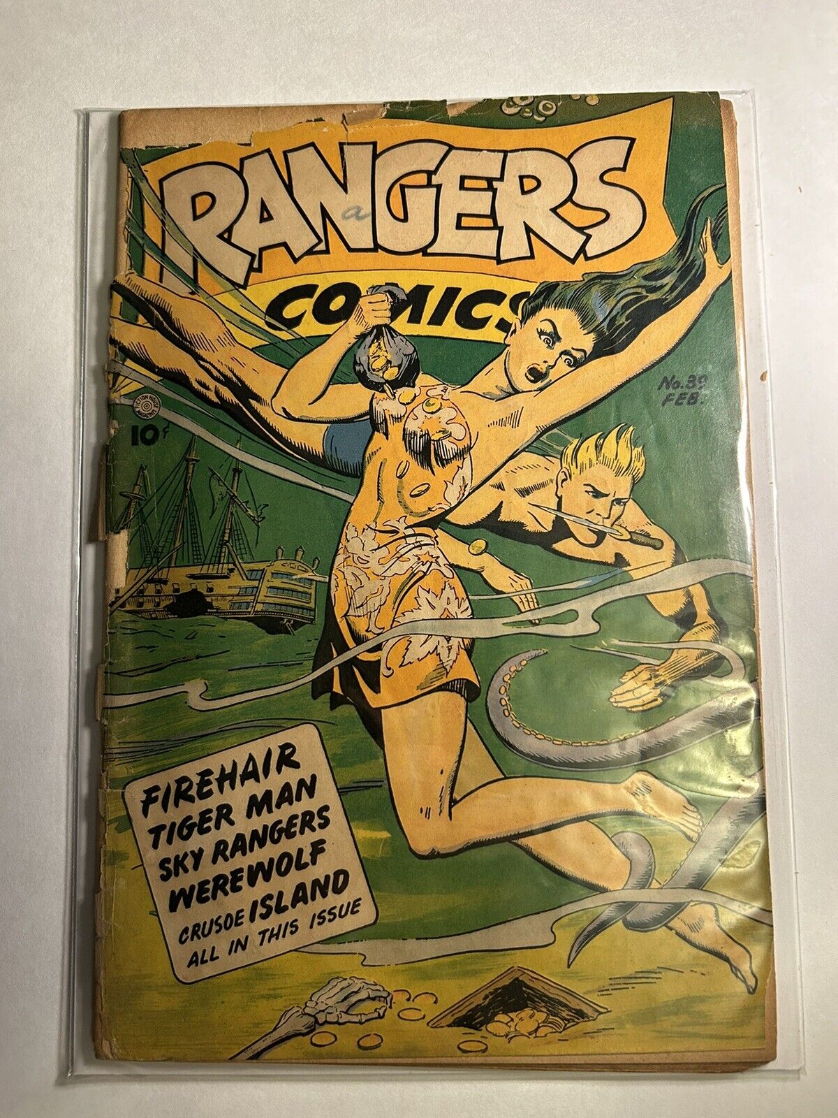 Rangers Comics #39 (Fiction House 1948) Doolin Cover Lingerie Panels Pre-code PR