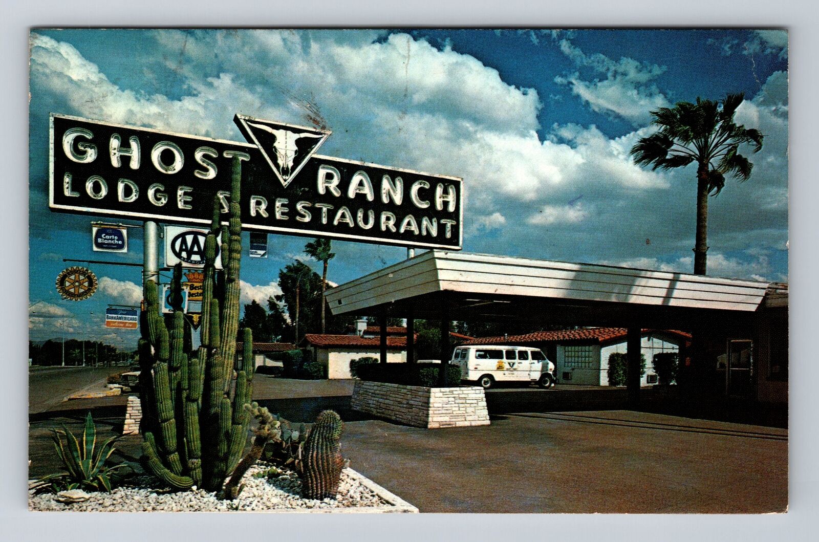 Tucson AZ-Arizona, Ghost Ranch Lodge, Advertising, Antique Vintage Postcard