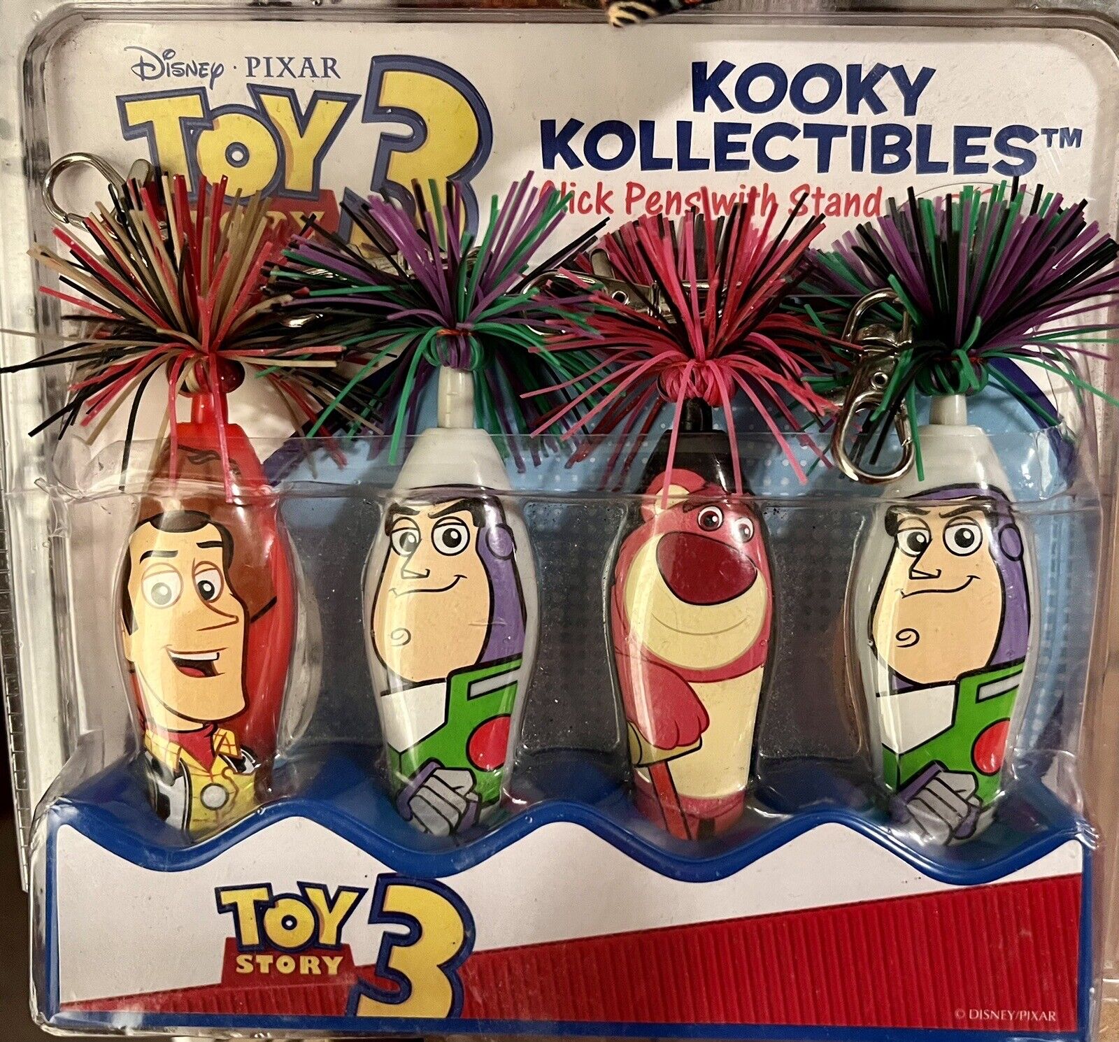 Toy Story 3 Kooky Kollectibles Click Pen & Clip 4 pcs set- Brand New