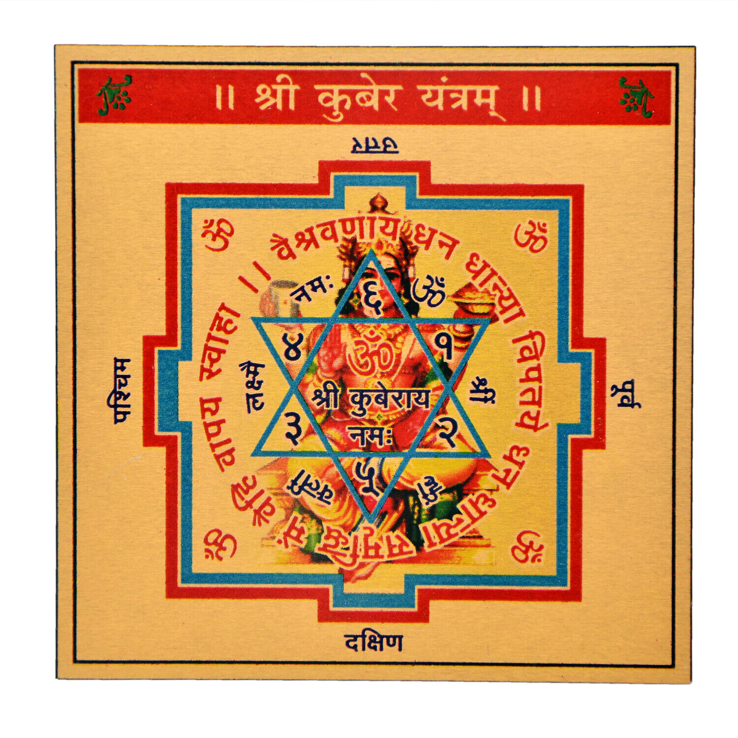 KUBER YANTRA KUBERA YANTRA YANTRAM FOR HOME OR OFFICE BLESSED OM ENERGIZED