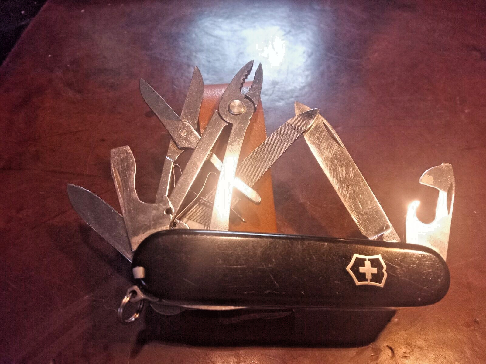 Victorinox Swiss Army Knife Troubleshooter, Black, Pliers, Metal File, Scissors